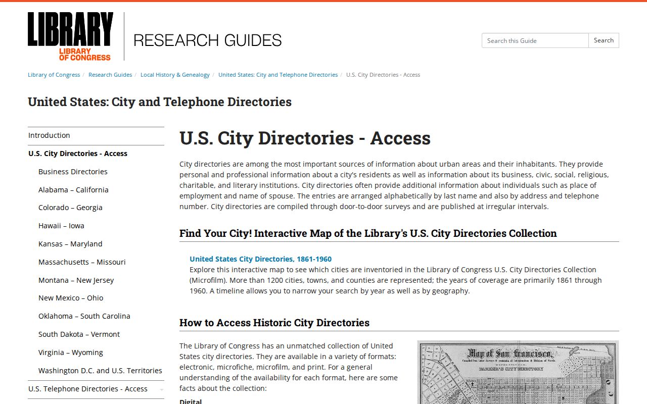 Chino Hills city directory Library of Congress guide