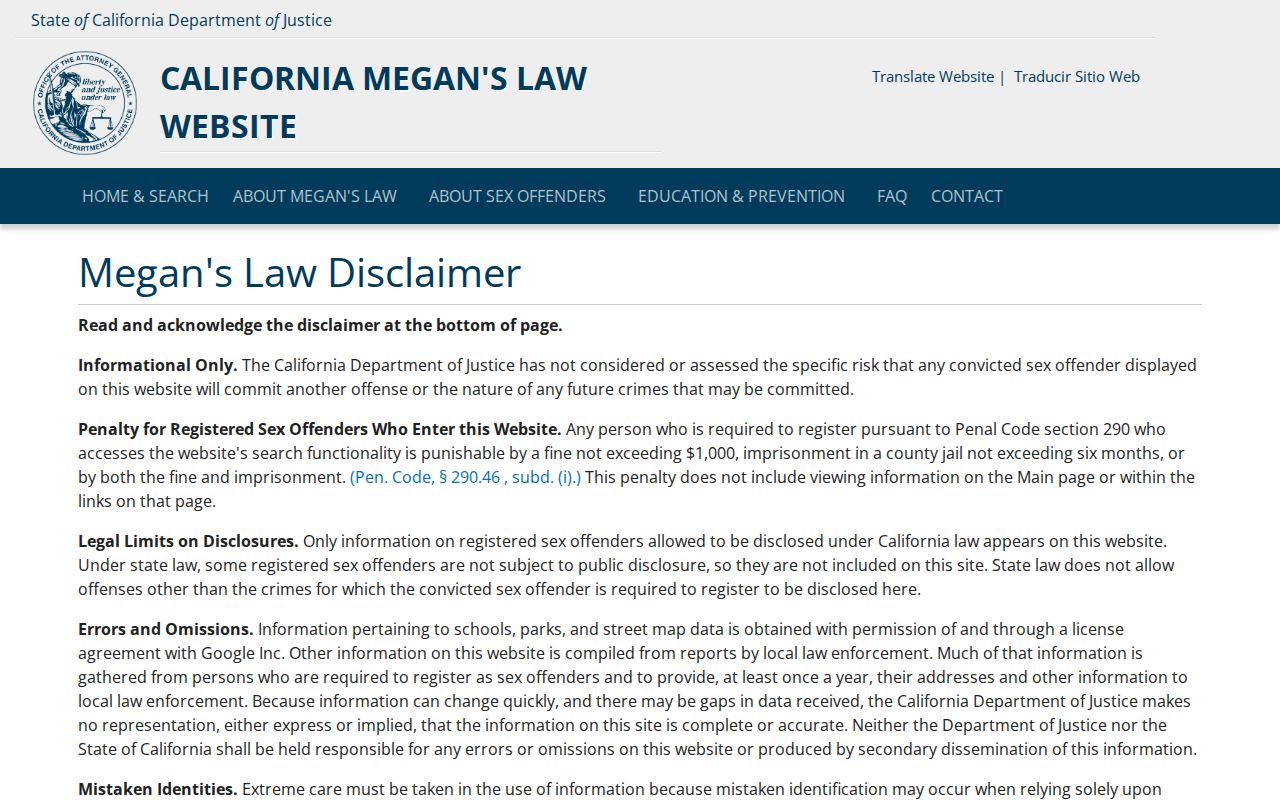 Chino Hills neighbors California Megan's Law registry