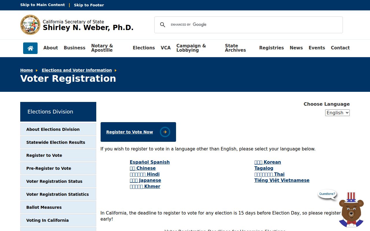 Chino Hills neighbors California voter registration information