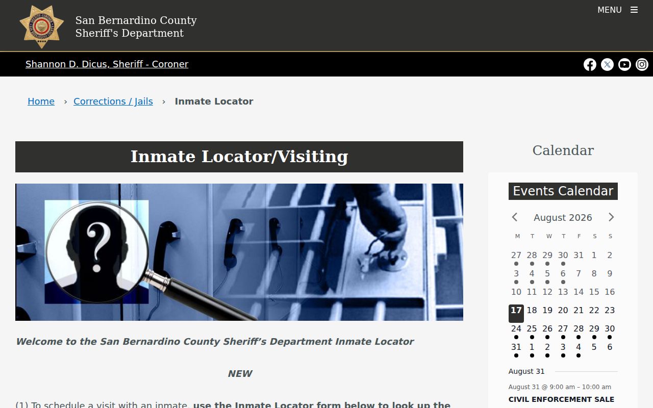 Chino Hills previous residents county inmate locator